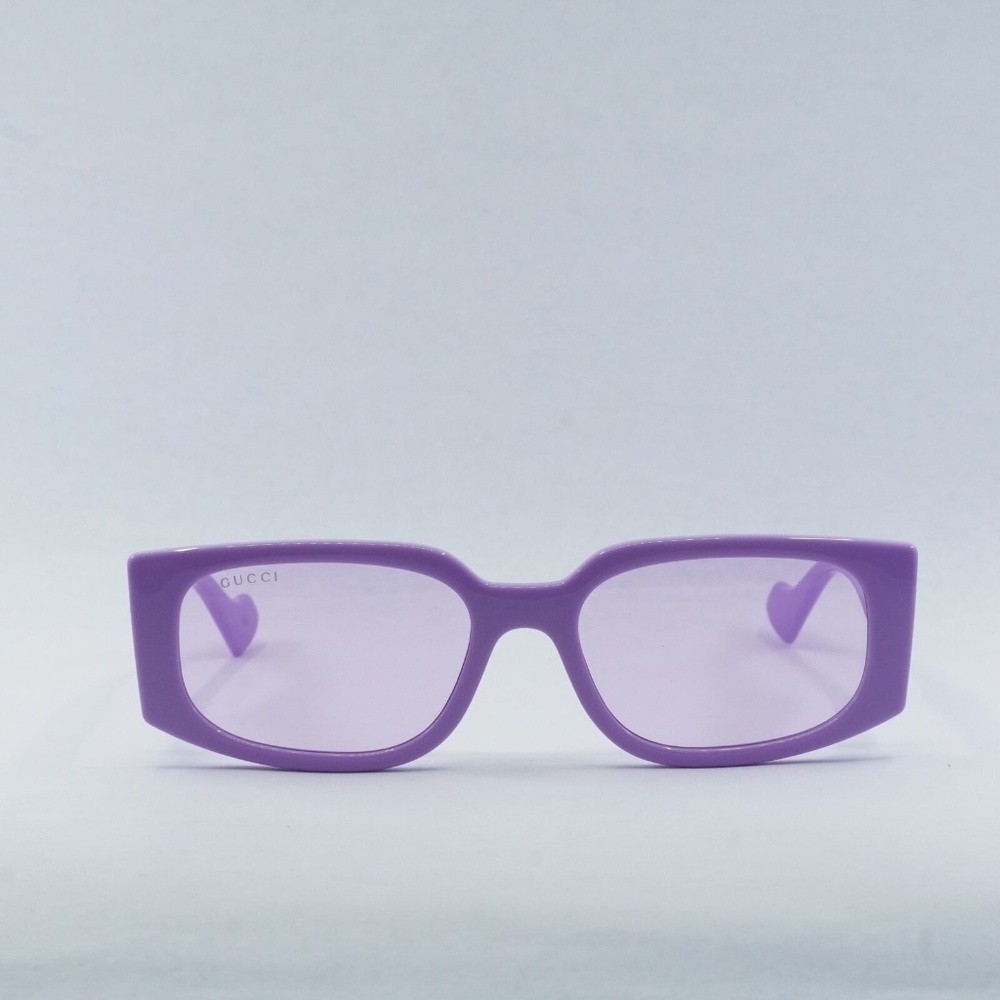 NWT Gucci GG1534S-004 Violet Rectangle 55mm Sunglasses - Picture 2 of 6